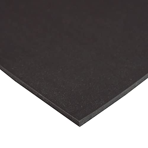 Exactly Rubber - Commercial Grade Silicone Sheet, 60A Durometer Silicone Mat, -80 to 450°F Temperature Resistant Rubber Mat, Rubber Sheet with 350% Elongation, Made in the USA, 1/16 x 9" x 12", Black - color: Black, size: 1/16 x 9 x 12