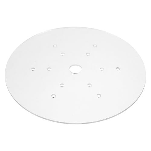 Round Aquarium Cover Lid: 7.48'' Clear Acrylic Aquarium Fish Tank Anti Jump Lid, Multi Hole Efficient Water Maintenance for Turtles Reptiles Shrimps Fish