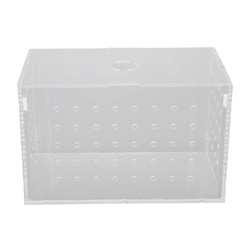 Fish Breeder Box, Aquarium Fish Breeding Box, High Transparency Acrylic Hatchery Incubator Tank with Suction Cups for Baby Fish Shrimp Clownfish Isolation and Rearing (14 * 8 * 9CM) - size: 14*8*9CM