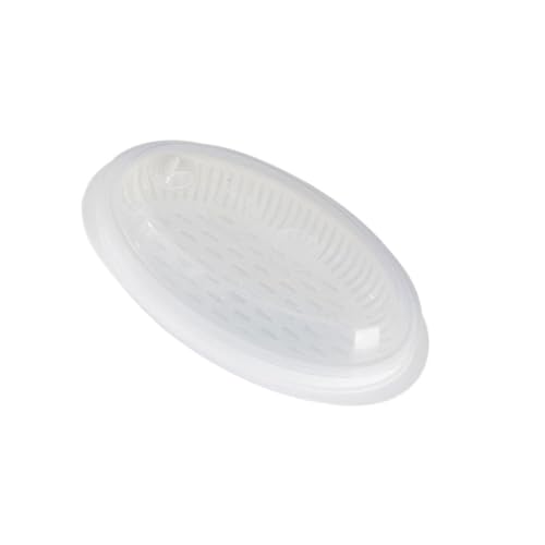 Microwave Fish Steaming Plate with Cover, White Food Steamer Plate for Whole Fish, Fast Heat Transfer and Moisture Retention, Microwave-Safe Kitchen Steamer for Healthy Cooking