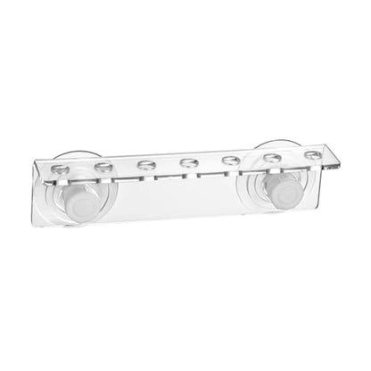 Aquarium Coral Holder Acrylic Rack Double Suction Cups Enhanced Suction Cups Transparent Bracket Suitable for Fishing Tanks Aquariums, 7 Holes