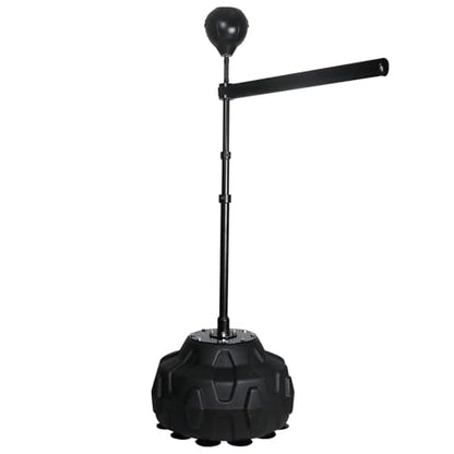 INNOLIFE Punching Bag with 360°Spinning Bar Speed Trainer with Two Balls | Training Boxing Ball with Reflex Bar Free Standing, Adjustable Height for Adult