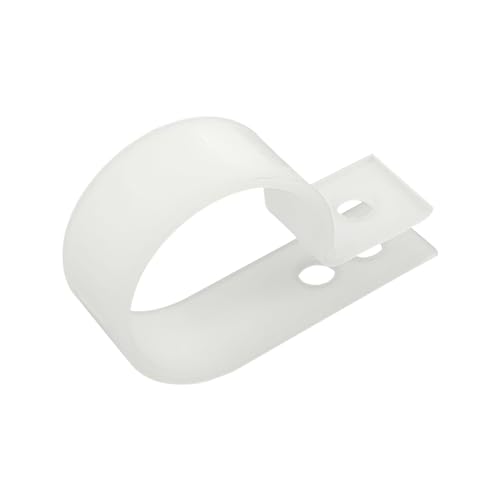 50 Pcs 1 Inch R-Type Nylon Cable Clamp，White 1" Plastic Wire Clips Fasteners Assortment for Wire Management - size: 1 INCH 50PCS R-Type