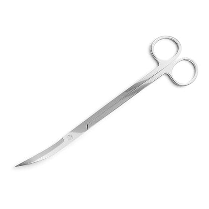 Mandala Crafts 12 Inches Silver Stainless Steel Curved Aquarium Scissors for Trimming Aquatic Plants – Bent Aquascape Scissors for Fish Tanks, Hospital Tanks, Goldfish Bowls, and Terrariums