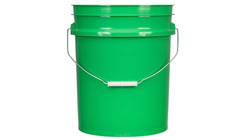 5 Gal Food Grade Bucket Pail with Lid, BPA Free, Made in USA, (Pack of 2)