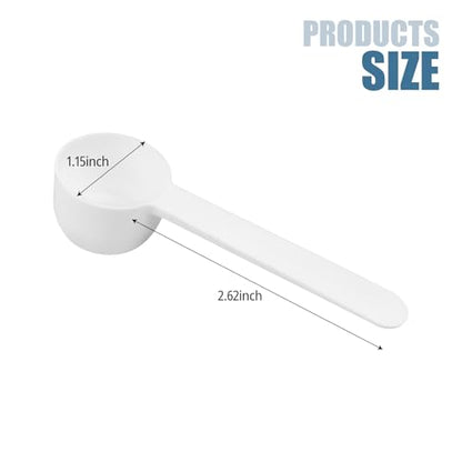 1 Teaspoon 5 mL Plastic Long Handle, Kitchen Tools Measure, Scoop for MeasuringProtein, Coffee, Pet Food, Spices, Grains, and Other Dry Goods (1Teaspoon, 5 mL)