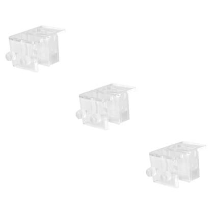 BESPORTBLE 3pcs Fish Tank Water Holder Clamp Aquarium Fixed Clip Acrylic Screw Adjustment 6x3.5x4cm