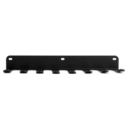 QWORK Heavy-Duty Steel Wall Mount Baseball Bat Holder, Powder-Coated Black, 14-Bat Capacity, with Gear Hooks, Complete Installation Kit, Ideal for Home, Garage and Dugout