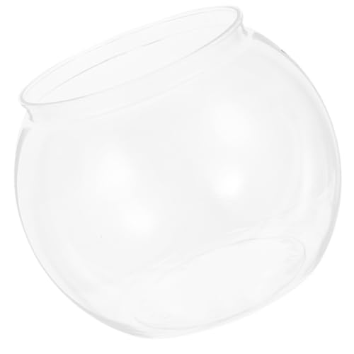 Milisten Transparent Small Plastic Fish Bowl Aquarium for Goldfish Shrimp Breeding Durable Round Tank for Desk and Home Decor Easy to Clean Small Fish Breeding Box