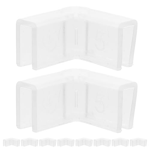 10pcs Silicone Corner Guards 90-Degree L-Shaped Fish Tank Edge Protectors Safety Bumpers for Indoor Furniture and Aquarium Corners (5mm)