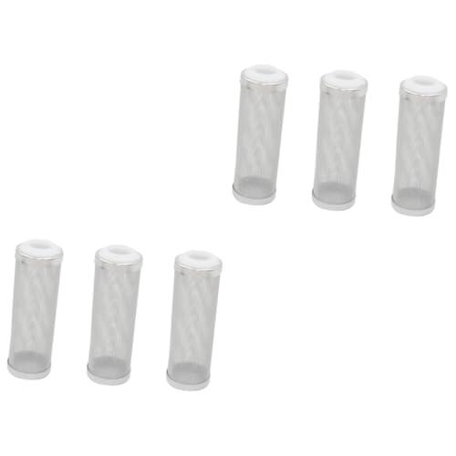 FOMIYES 6pcs Stainless Steel Aquarium Inlet Cover Nets White Prevents Debris Protects Young Fish Design for Freshwater Environments