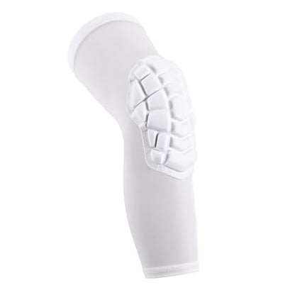 Basketball knee pads, compression leg covers for teenagers and adults, wrestling knee pads, football volleyball, pickleball, weightlifting kneepads (1 white long knee pad, Medium) - color: White-1, size: Medium