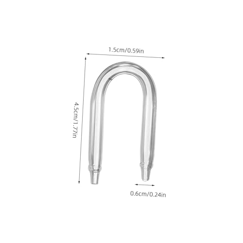 U-Shaped CO2 Diffuser Tube for Aquariums 1 Piece CO2 Tube Compatible Aquarium Plants Sturdy Glass Construction for Fish Tanks