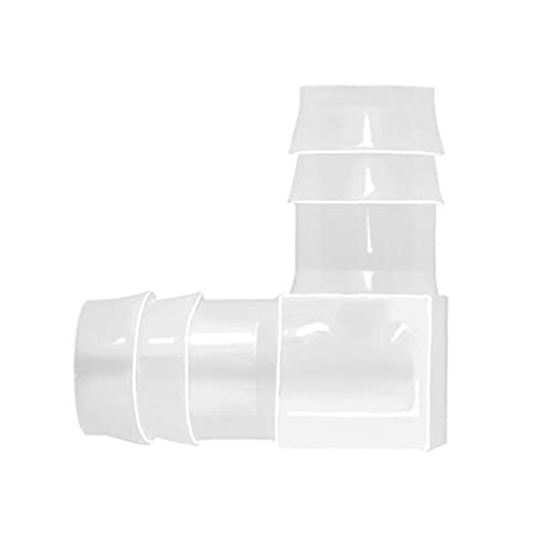 Plastic 1/2” Hose ID 90 Degree Elbow Barb Fitting, 6 Pcs Equal Barbed Joint Splicer Mender Adapter Union Adapter for Boat Aquarium - size: 1/2 Inch