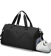 Gym Bag for Men and Women for Travel Fitness and Workout boxing vocationalTennis gym Basketball Scoccer Boxing golf - color: Black