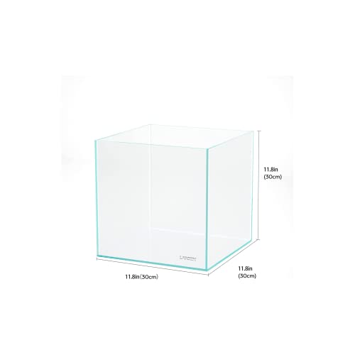30C 6.6 Gallon Rimless Low Iron Aquarium Tank, W11.8×D11.8×H11.8 in(30x30x30cm) 5mm Thickness with Nano Foam Leveling Mat Included - size: 06.6Gal W11.8×D11.8×H11.8 in(30x30x30cm)