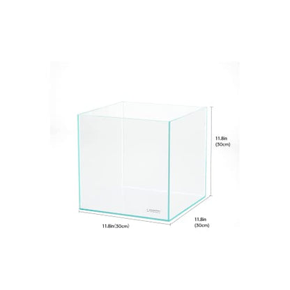 30C 6.6 Gallon Rimless Low Iron Aquarium Tank, W11.8×D11.8×H11.8 in(30x30x30cm) 5mm Thickness with Nano Foam Leveling Mat Included - size: 06.6Gal W11.8×D11.8×H11.8 in(30x30x30cm)