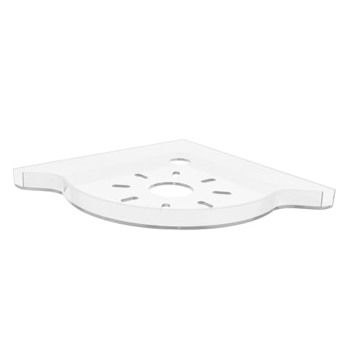Alasum Aquarium Corner Organizer Triangle Fish Tank Storage Shelf for Fish Food and Plant Holder Space-saving Desktop Divider for Compact Spaces - color: White