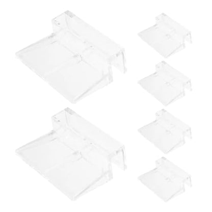 Aquarium lid Clips 12Pcs Aquarium Lid Holders Clear Acrylic Fish Tank Lid Clips Support Brackets for Rimless Glass Covers Fish Tank Clips