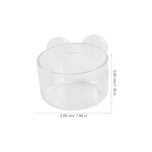 2pcs Aquarium Fish Food Feeder Cups with Suction Large and Small Acrylic Fish Feeding Containers for Chilled Bloodworm and Brine Shrimp for Aquarium Feeding