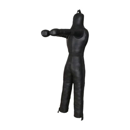 harayaa Boxing Dummy Martial Arts Training Wrestling Dummy Punching Dummy Canvas Cover Unfilled Suitable for Adults Grappling Practice Home Gym Fitness Dojo - color: 170cm Black