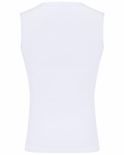 Youth Baseball Chest Protector Softball Lacrosse Football Padded Compression Shirt Heart Guard Sternum Protection - color: White, size: Medium
