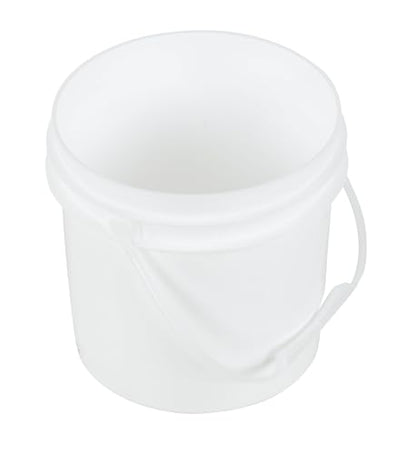 Vestil PAIL-1-PWP High Density Polyethylene Open Head Pail with Plastic Handle 7-1/2 in. x 7-1/2 in. x 7-1/2 in. 1 Gallon White