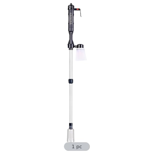 9 Piece Aquarium Gravel Cleaner Electric, Automatic Fish Tank Water Changer with US Adapter, Sand Washer Siphon with Mesh Bag, 22 to 32.3 in, 560 to 820 mm Adjustable Tube, 3 Modes