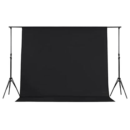 8X10FT Black Backdrop Background for Photography,Polyester Backdrop Curtain Background Screen for Photography,Photoshoot,Video Recording,Studio(8X10ft,Black)