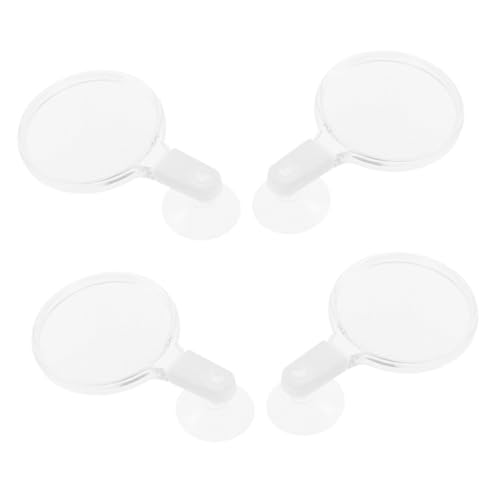 COLLBATH 4pcs Acrylic Glass for Fish Tank and Reptile Observation High Definition Viewer with Cup for -Landscapes and Animals