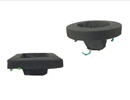 PondH2o Floating Aquatic Water Garden Pond Plant or Flower Fabric Planter Baskets, 10" Square & 14" Round, Aquaponics, Hydroponics | Value 2 Pack