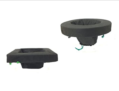 PondH2o Floating Aquatic Water Garden Pond Plant or Flower Fabric Planter Baskets, 10" Square & 14" Round, Aquaponics, Hydroponics | Value 2 Pack