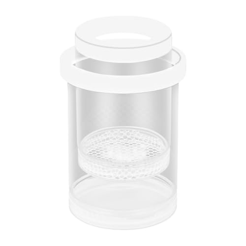 Fish Breeding Box Floating Fish Isolation Container Aquarium Incubator Holder Cylindrical Design Clear Pp Material Suitable for Betta Guppy Clown, White