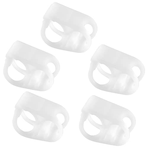 10 Pcs Plastic Tubing Clamps, 1/4" - 1/2" Tube O.D. Adjustable Tube Clamp Shut Off Hose Clamp, Laboratory Pinch Valve Flow Control Hose Clamp（White） - color: White, size: 1/4" - 1/2" (10 Pcs)