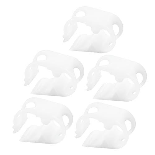 5 Pcs 1/8" - 1/4" Tube O.D. Plastic Tubing Clamps, Adjustable Tube Clamp Shut Off Hose Clamp, Laboratory Pinch Valve Flow Control Hose Clamp (White) - color: White, size: 1/8" - 1/4"