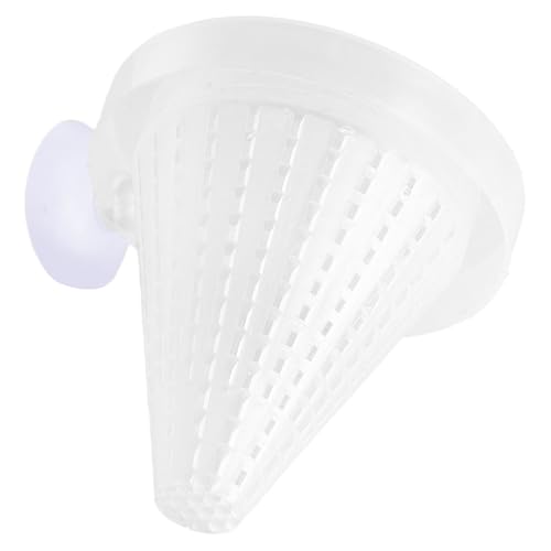 Alvivi Fish Food Trap Feeder - Anti-Spill Floating Ring for Small Fish, Suction Cup Holds Position in Aquarium White One Size