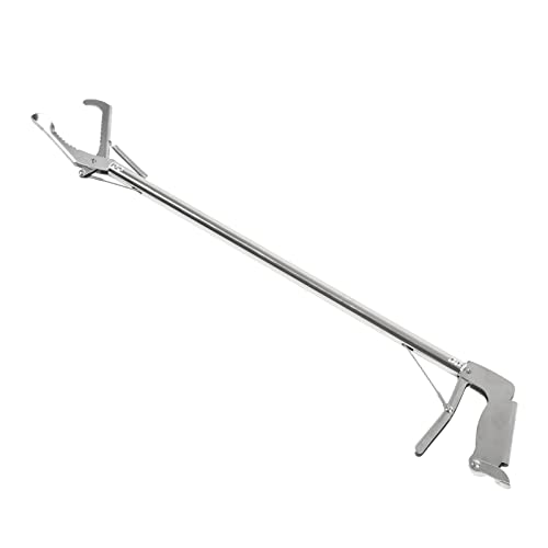Alomejor 30in Aquarium Tweezers Fish Long Reach Tongs for Crab Seafood Octopus(Bend Clip)