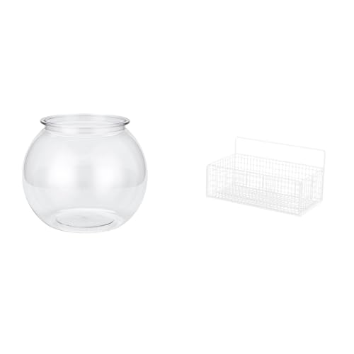 Baoblaze Transparent Small Fish Tank Clear Household Ornament DIY Fish Bowl Vase Table Bedroom Desktop Living Room Home Decors Table Wall Hanging Baskets Float