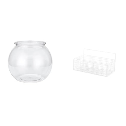 Baoblaze Transparent Small Fish Tank Clear Household Ornament DIY Fish Bowl Vase Table Bedroom Desktop Living Room Home Decors Table Wall Hanging Baskets Float