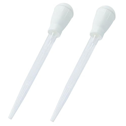 Murtenze 2 Pack Manual Fish Tank Water Changer Aquarium Dropper, White Clean Pipette Dropper Waste Remover, Mini Gravel Cleaning Straw for Aquarium Cleaning/Aquarium Owners - color: White