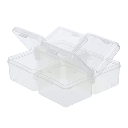 Clear 4 Compartment Plastic Pop Top Storage Organizer