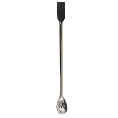 4PCS 2 in 1 Laboratory Spatula 7.87 Inch Stainless Steel Dual Head Mixing Sampling Tool Suitable for Chemical Testing Experiments Science School