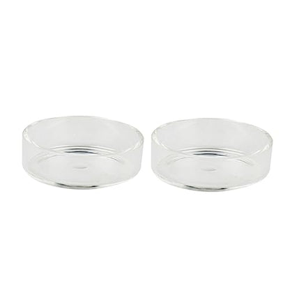 BESPORTBLE 3pcs Round Shrimp Feeder Dish Crystal Transparent Bowl for Aquarium Shrimp and Reptiles Durable Pet Food Bowl Decorative Feeding Container for Fish Tanks - size: Size 1