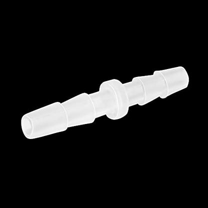 Feelers 3/16" x 3/16" Plastic Hose Barb Fitting 15 Pack, Equal Barbed Splicer Connector, Straight Union Adapter for Aquarium, Air Line, Fuel Line, Liquid Transfer