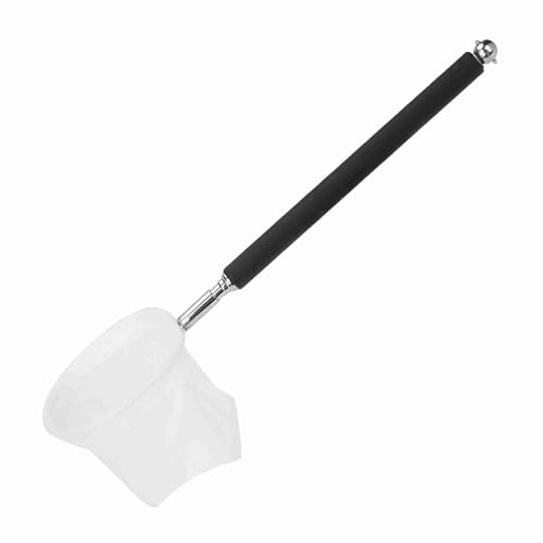 Yosoo Adjustable Mini Fishing Net Aquarium Shrimp Net Fish 20-57.5cm Expandable Pole with Metal Hook for Small Fish Shrimp and Tank - color: Black, size: Rotary screen