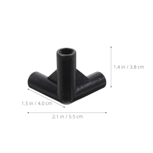 50PCS Tent Pole Connector: 3-Way PVC Tee Pipe Fitting - 8mm ID Plastic Canopy Frame Joints for Camping Shelters Gazebos Replacement Parts