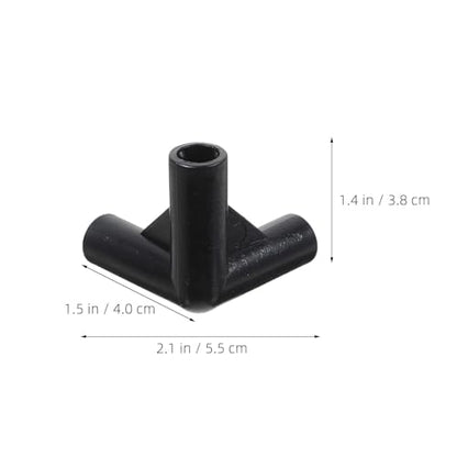 50PCS Tent Pole Connector: 3-Way PVC Tee Pipe Fitting - 8mm ID Plastic Canopy Frame Joints for Camping Shelters Gazebos Replacement Parts