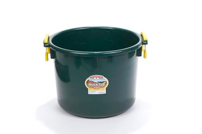 Little Giant® Plastic Muck Tub | Durable & Versatile Utility Bucket with Handles | Muck Bucket | Durable Handles | 40 Quart | Green