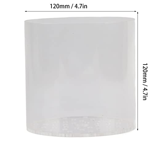 Acrylic Transparent Feeder Cover, Aquarium Feeding to Prevent Fish and Shrimp from Stealing Food, with Center Hole for Feeding Tube, for Reproduction and Safe Feeding in Fish (120mm) - size: 120mm
