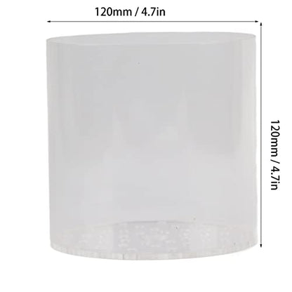 Acrylic Transparent Feeder Cover, Aquarium Feeding to Prevent Fish and Shrimp from Stealing Food, with Center Hole for Feeding Tube, for Reproduction and Safe Feeding in Fish (120mm) - size: 120mm